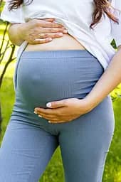 Велосипедки для вагітних із високим поясом на животик Parma Lullababe розмір 3XL Сірий - мініатюра 5