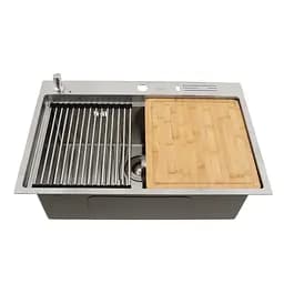 Кухонна мийка Nett (NS-7048) з нержавіючої сталі 1.5мм - матова - мініатюра 5