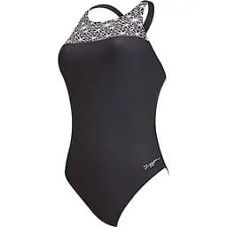 Купальник Zoggs Ceramics Hi Front X-Back 40 Черный/Белый (1000-462333.CERA.32)