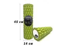 Масажний ролик EasyFit Grid Roller 45 см v.2.1 Салатовий (EF-2027-GN) - мініатюра 3