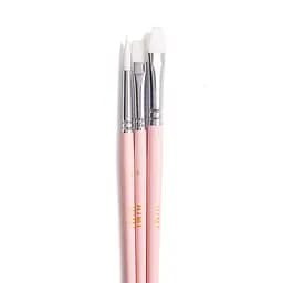 Набір пензлів HIMI 3 шт. круглий, плоский, овальний, Pink Edition - мініатюра 2