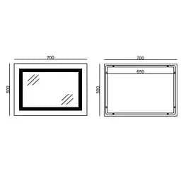 Дзеркало Mixxus Warm MR02-70x50 (LED Touch, годинник, антизапотівання, димер, регулювання яскравості) MI6668 - мініатюра 9