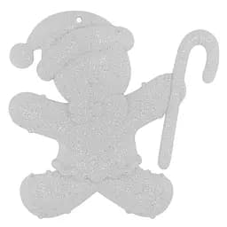 Ялинкова іграшка MIS LT Пряник-сніговик 10х10х1,5 см білий