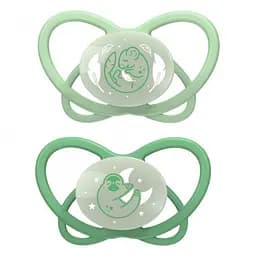 Пустушка силіконова Nip Мій метелик Ніч, 16-32 міс., 2 шт., зелений (38658-51)