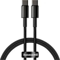 Кабель Baseus Tungsten Gold Fast Charging Data Cable TypeC to TypeC 100W 1 м Черный