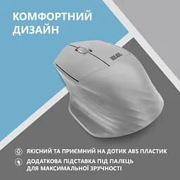 Мишка 2E MF280 Silent Wireless/Bluetooth Gray (2E-MF280WGR) - мініатюра 3