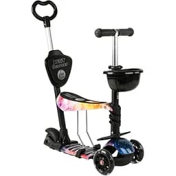 Самокат детский 5 в 1 Best Scooter 63-72х54х14 см Черный 000255070