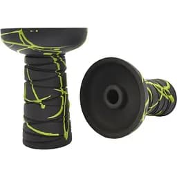 Чаша для кальяну Gusto Bowls Classic Phunnel BLACK Glaze зелений
