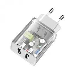 Зарядний пристрій Baseus Speed Mini Dual USB 10.5W Білий (CCFS-R02) - мініатюра 6