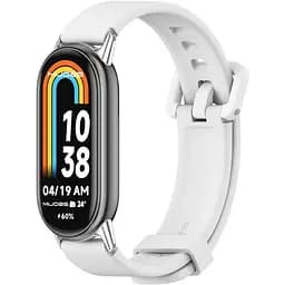 Силиконовый ремешок Mijobs для фитнеса браслета Xiaomi Mi Smart Band 8 White