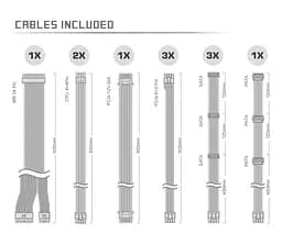 БЖ 850W ASRock SteelLegend White SL-850GW ATX 3.1 135mm, 80+ Gold, Fully Modular, Retail (SL-850GW) - мініатюра 3