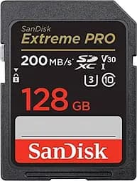 Карта памяти Sandisk 128GB SDXC C10 UHS-I U3 R200/W90MB/s Extreme Pro V30 (SDSDXXD-128G-GN4IN)