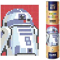 Картина по номерам стикерами Умняшка Робот синий (R2D2) 33х48 см 1200 стикеров 1876