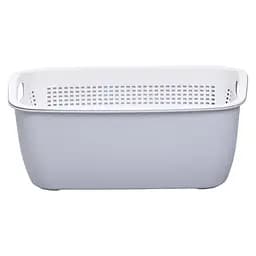 Корзина для мытья овощей и фруктов Yiwu пластиковая 32х23х13 серая HP-45-5G