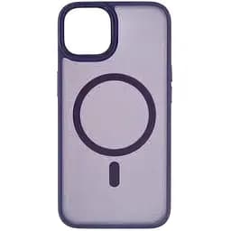 Чохол-накладка Toto Fibra Metal Buttons with MagSafe iPhone 15 Deep Purple