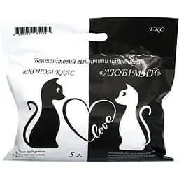 Бентонітовий наповнювач для котячого туалету Любімий 5 л (161872)