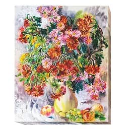 Набір для вишивання бісером Хризантеми Abris Art 31х38 см tvo0009289