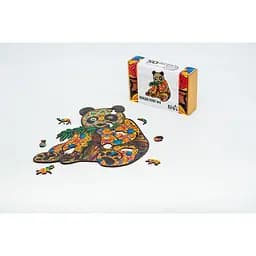 Фігурний дерев'яний пазл PuzzleOK A3 Кунг-фу Панда 124 елементи PuzA3-01211  - мініатюра 2