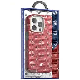 TPU+PC чохол Blueo Gilded Tactile Woven with Magnetic Fit для Apple iPhone 15 Pro Max (6.7") Red - мініатюра 3