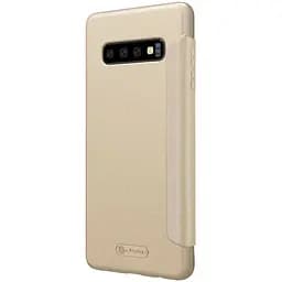 Чохол-книжка Nillkin Sparkle Leather Case Samsung Galaxy S10 Gold - мініатюра 3