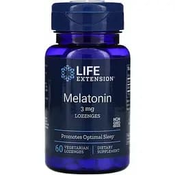 Мелатонін Life Extension Melatonin 3 мг 60 льодяників