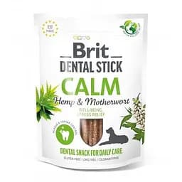 ласощі для собак Brit Dental Stick Calm заспокійливе, конопля і пустирник, 7 шт, 251 г