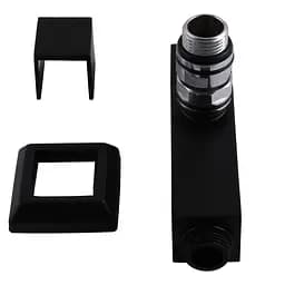 Набір кран напівоборотний кутовий з американкою Solomon Lux 1/2″ Cube Black 8888 (2шт.) 000021912 - мініатюра 9