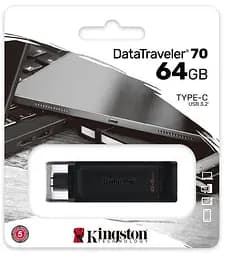 Флеш-накопичувач USB3.2 64GB Type-C Kingston DataTraveler 70 Black (DT70/64GB) - мініатюра 5
