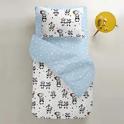 Простирадло Cosas на резинці в дитяче ліжечко 70х140 light blue starfall, блакитний (StarFall_LightBlue_70x140x12) - мініатюра 3