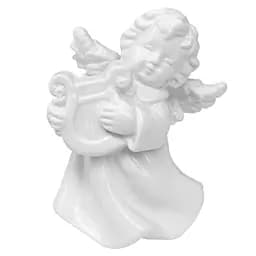 Новорічна підвіска MIS LT Янгол з арфою 3,5х2,5х5 см білий