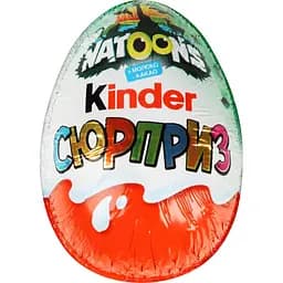 Яйце шоколадне Kinder Surprise Natoons ліцензійна серія 20 г (366984)