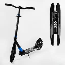 Самокат Best Scooter 57х14х88-98 см Чорно-блакитний 000231599 - мініатюра 2