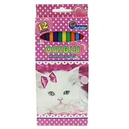 Карандаши пластиковые J. Otten Кисочка, 12 цветов