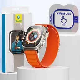 Захисне 2.5D скло Blueo Corning Gorilla Glass для Apple Watch Ultra / Ultra 2 49mm Чорний - мініатюра 7