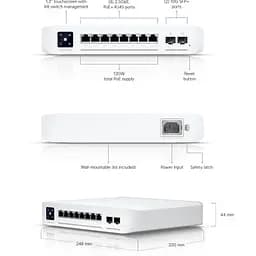 Комутатор мережевий Ubiquiti (USW-PRO-8-POE) - мініатюра 8