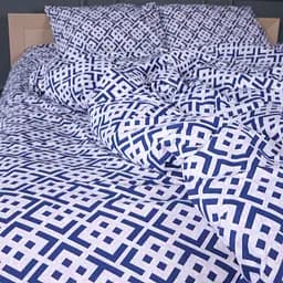 Комплект постільної білизни MIRSON Ranforce Elite Abstract Blue 2x160x220см (2200013164043) - мініатюра 3