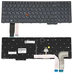 Клавіатура для ноутбука Lenovo (ThinkPad: L15 Gen 4) rus, storm gray, підсвічування клавіш
