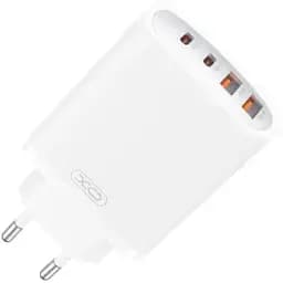 Сетевое зарядное устройство для XO CE22 (EU) 45W GaN Nitride (2USB-C+2USB-A) Fast Charging Charger Белый