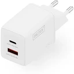 Digitus Зарядний пристрій GaN 1хUSB-C, 1хUSB-A, 45W