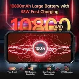 Смартфон Doogee S118 Pro 8/512Gb black red з NFC та АКБ 10800 мАг ( - мініатюра 5