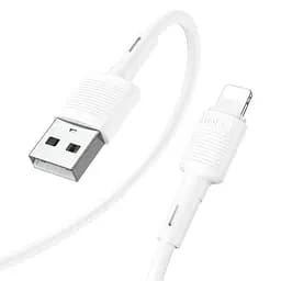 Кабель Hoco X83 USB to iPhone 2.4A 1 м PVC материал оплетки белый