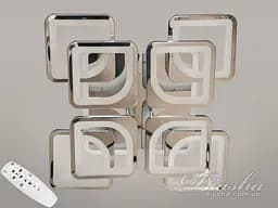 Потолочный лед люстра с диммером и LED подсветкой, 130W, хром.