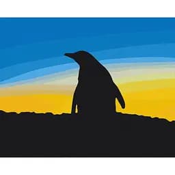 Картина за номерами на підрамнику Brushme Синьо-жовте небо Антарктики Сергій Глотов