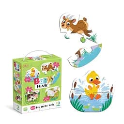 Дитячий пазл 4 в 1 "Baby puzzle. День на фермі" DoDo Toys 300687 набір 4 в 1 - мініатюра 2
