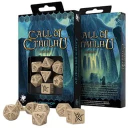 Набір кубиків Call of Cthulhu Beige & black Dice Set , 7 шт. (SCTH18)