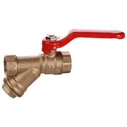 Кран кульовий з фільтром для водоміра Solomon 1/2″ 8031