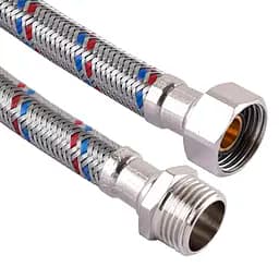 Шланг нержавіюча сталь Solomon 1/2″х1/2″ ЗВ 0,5м HS31