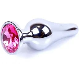 Анальна пробка Boss Of Toys Boss Series - Jewellery Silver Butt Plug Pink, BS6400071, Срібний / Яскраво-рожевий