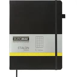 Книга записна Buromax Etalon в клітинку 250х190 мм чорна 96 аркушів (BM.292160-01)