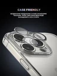 Захисне скло для камери Apple iPhone 15 Pro/15 Pro Max, Supreme BI, прозорий колір, з рамкою, глянцеве скло для захисту лінз, протиударне, прозоре, з клейовим шаром по контуру, не впливає на якість фото, ArmorStandart (ARM76600) - мініатюра 6